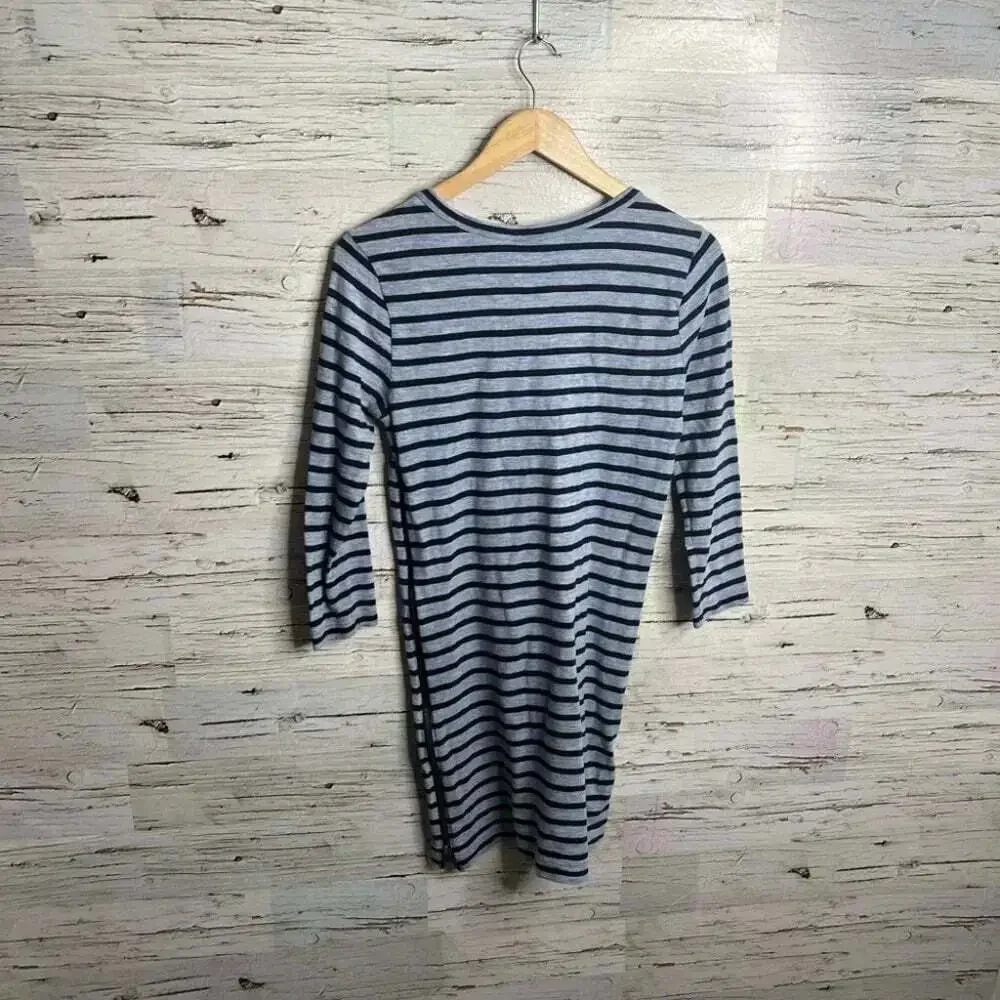 J crew blue  striped long sleeve dress size xs